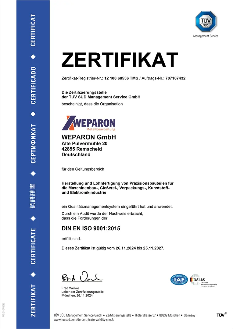 DIN EN ISO 9001:2015